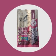 Al-Kar Ticaret New Kedi Ödül Maması, Kuzu Etli Stick, 3'lü Paket, Yumuşak, Yetişkin Kediler Için