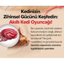 Al-Kar Ticaret Kedi Oyuncağı Topu Kuyruklu Otomatik Yuvarlanan Top, Hareketli Kuyruk, USB Şarjlı, LED Işıklı, 3 Oyun Modu, Evcil Hayvanlar Için Eğlenceli Oyuncak