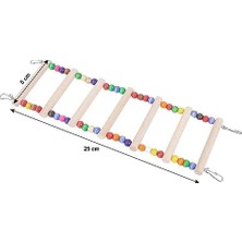 Al-Kar Ticaret Kuş Merdiveni Kuş Tüneği Boy 25 cm En 8 cm 7 Basamaklı