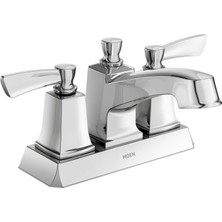 Mabelme WS84922 Conway Iki Saplı Orta Set Drenaj Montajlı Banyo Musluğu, Krom