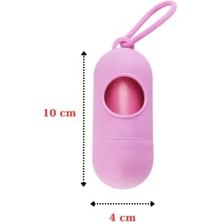 Al-Kar Ticaret Kedi Köpek Kaka Poşeti Evcil Hayvan Dışkı Kaka Torbası Taşıma Kapsülü ve 12 Rulo (180 Poşet) (Pembe)