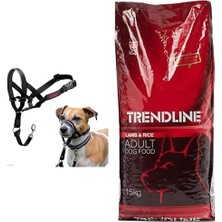Al-Kar Ticaret Of Animals Halti Ağızlıklı Tasma, Boyut 1 Siyah + Trendline Kuzu Etli & Pirinçli Yetişkin Köpek Maması 15 kg
