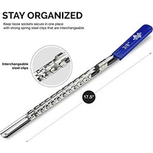 Al-Kar Ticaret Neiko 03968A Ofset Saplı Soket Tutucu Ray, 3 Parça Düzenleyici Set | 1/4, 3/8 ve 1/2 Inç Tahrik