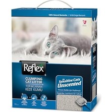 Al-Kar Ticaret Reflex Hassas Kediler Için Parfümsüz Topaklanan Kedi Kumu 10 Lt