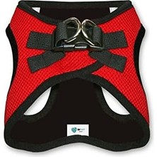 Al-Kar Ticaret Bypet Kedi Tasması Reflektörlü Kaçış Önleyici Kedi Gezdirme Tasması Reflektörlü Kedi & Köpek Göğüs Tasması (Kırmızı, Large)