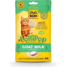 Al-Kar Ticaret Deli Bon Keçi Sütlü Lolipop Kedi Ödül Maması 6lı