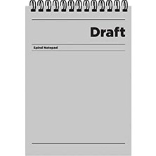 Mabelme Keskin A5 Çizgili Bloknot Draft - Gri
