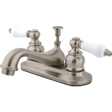 Mabelme KB608B Victoria Merkez Seti Pirinç/abs Pop-Up'lı Lavabo Bataryası, 4-1/2 Inç, Fırçalanmış Nikel