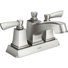 Mabelme WS84922SRN Conway Iki Kollu Düşük Ark Banyo Musluğu, Nokta Dayanıklı Fırçalanmış Nikel