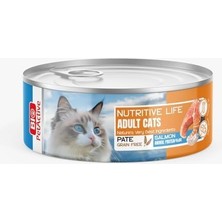 Al-Kar Ticaret Bpa Nutritive Life Somon Balıklı Yetişkin Kediler Için Konserve Yaş Kedi Maması, (24 x 80 Gr)