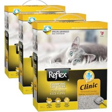 Al-Kar Ticaret Reflex Klinik (Özel Formüllü Tanecikler) Topaklanan Kedi Kumu 10 Lt (3 Paketi)