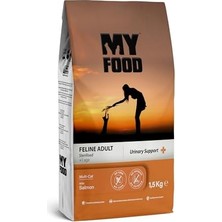 Al-Kar Ticaret Myfood Urinary Destekli Somonlu Kısırlaştırılmış Yetişkin Kedi Maması 1,5 kg
