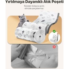 Al-Kar Ticaret Çöp Torbası - Akıllı Kedi Tuvaletleri ile Uyumlu Kokulu & Büzgülü Çöp Torbası - Ubpet C10 Pro ve Ubpet C20 Uyumlu - 4 Litre Hazne - 50 Adet