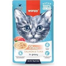 Al-Kar Ticaret Pouch Somonlu ve Ton Balıklı Yaş Kedi Maması 70GR x 10 Adet