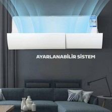 Mabelme Yapışkanlı Ayarlanabilir Klima Hava Yönlendirici Aparat Klima Aparatı Siperlik Yön Aparatı