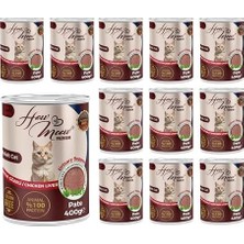 Al-Kar Ticaret How Meow Yetişkin Kedi Tavuk Ciğerli Pate 400 gr x 12 Adet