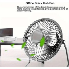 Mabelme Masa Üstü Metal USB Mini Fan - Sessiz Soğutucu Vantilatör - 13.5 cm Çaplı 4 Alüminyum Kanatlı - Ayarlanabilir Açılı Masa Fanı - 5V 2.5W Güç - USB Girişli Mini Klima Fan - Ofis, Ev, Laptop