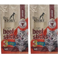 Al-Kar Ticaret New Sığır Etli Stick Yumuşak Kedi Ödül Maması 3'lü Paket 5 Gram x 3 Adet 2li Paket