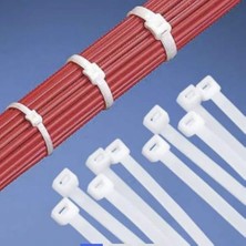 Al-Kar Ticaret Beyaz Kablo Bağı Plastik Cırt Kelepçe 4.8X300MM 30CM (100)