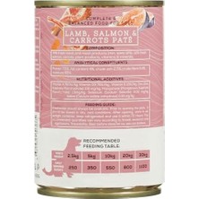 Al-Kar Ticaret Chef's Choice Yetişkin Köpekler Için, Tahılsız, Hipoalerjenik, Kuzu Etli, Somon Balıklı ve Havuçlu Ezme, 400 G x 12 Adet