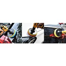Al-Kar Ticaret Pasta Cila Polisaj Parlatma Pedi Seti 115 mm 11 Parça Oto Parlatıcı Pedleri Otomotiv Parlatma