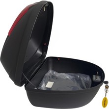 Al-Kar Ticaret Wheelıe XT66-B 52 Litre Motosiklet Arka Çanta Siyah Su Geçirmez Abs Top Bagaj Üniversal