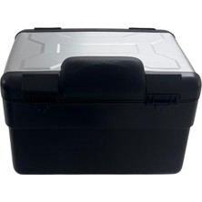 Al-Kar Ticaret Wheelıe XT69X-S 30/40 Litre Motosiklet Arka Çanta Genişleyebilen Gümüş Su Geçirmez Tak Çıkart Özellikli Abs