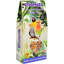 Al-Kar Ticaret Birdmozz Premium Vitaminli Paraket Cennet ve Sevda Kuşu Yemi 700 gr x 5 Ade