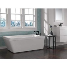 Mabelme 2564-BLTP-DST Ashlyn Iki Saplı Trakt-Pack Lavabo Musluğu Merkez Seti, Mat Siyah