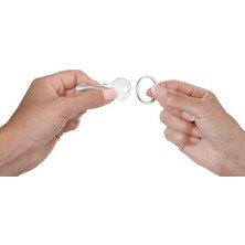 Al-Kar Ticaret Anahtarlık Çiçek Gül Anahtarlık Çiçek Patentli Açma Mekanizmalı Nail Guard Anahtarların Kolayca Takılması Için, Metal Döküm, Krom Kaplama, Kırmızı Gümüş Renkleri