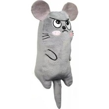 Al-Kar Ticaret Peluş Kedi Oyuncağı Kedi Otlu Catnipli Gri 1 Adet