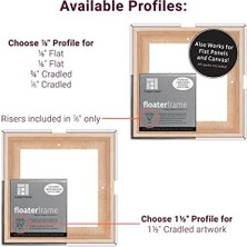 Mabelme Ahşap Paneller Için Floaterframe 17,72 cm Derinlik, Ince, 25,72 x 25,72 Cm, Akçaağaç (FTHIN781010M)