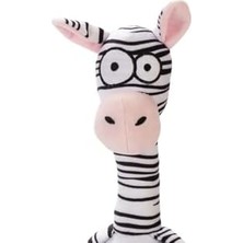 Al-Kar Ticaret Köpek Oyuncağı, Sesli, Zebra, Peluş, Siyah/beyaz, 33X10X9CM