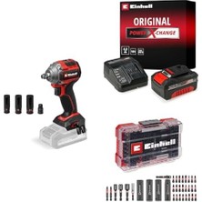 Al-Kar Ticaret Tp-Cw 18/260-C Li Bl - Solo, Kömürsüz Akülü Darbeli Somun Sıkma + 18V 4,0 Ah Pxc Starter Kit, Akü ve Şarj Cihazı + ve Lokma Uç Seti 35 Parça, M- Kutu