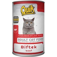 Al-Kar Ticaret Quik Biftekli Kedi Konservesi 415 Gr, Yetişkin