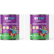 Al-Kar Ticaret Bypet Dana Etli Yetişkin Yaş Köpek Maması 1 Adet -400 Gram Konserve 2li Paket