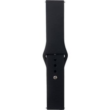 Mabelme (4732) Siyah Band Serisi 22MM Klasik Kordon Silikon Strap Kayış-Siyah Galaxy 46MM ile Uyumlu