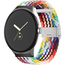 Mabelme - ile Uyumlu Galaxy Gear S2 3 41MM 42MM 2 40MM 44MM Kordon Metal Klipsli Örgü - Beyaz