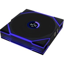 Mabelme Li Unı Fan Reverse Tl Wıreless LCD 1X120MM Siyah Kasa Fanı (G99.12RTLLCD1W1B.00)