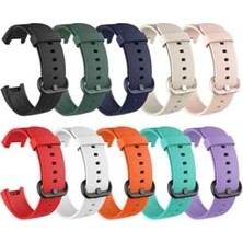 Mabelme - Akıllı Saat Kordonu – (Mi Lite) Uyumlu, 44MM Silikon Spor Kayış - Turuncu