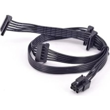 Mabelme 6 Pin Power Supply Kablosu 6 Pin Modüler Sata Kablo 6 Pin 4x Sata Kablo 90 cm 6 Pin Sata Kablo Power Supply Kablosu