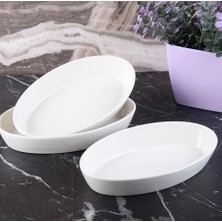 Mabelme 3 Lü Porselen Kayık Tabak Çerezlik 16 * 10CM