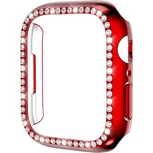 Mabelme 42MM ile Uyumlu Kenar Taşlı Kasa Koruyucu Kırmızı