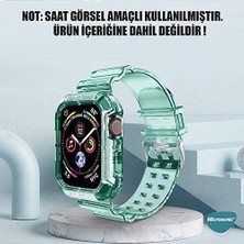 Mabelme Se 44MM Için Kordon Transparent Clear Band Yeşil