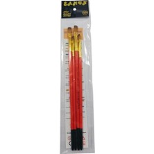 Al-Kar Ticaret Süper 4'lü Sentetik Yağlı ve Akrilik Boya Fırça Seti, 4 Parça, 2.5mm Fırça Genişliği, 15CM Sap Uzunluğu, Standart Boy, No: 2-4-6-8