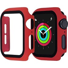 Mabelme 38MM ile Uyumlu Full Kasa Korumalı Ekran Koruyucu Kırmızı