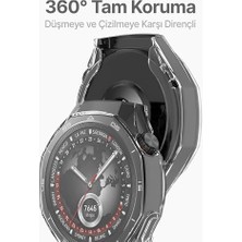 Mabelme Gt5 Pro 46MM Için Saati Tam Saran Tpu Ekran Koruyuculu Çizilme ve Darbelere Karşı Koruma Sağlayan Dokunmatik Etkilemeyen Silikon Kılıf (Şeffaf, Gt5 Pro 46MM)
