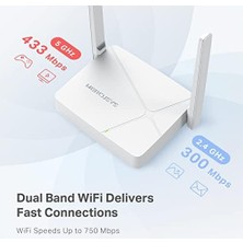 Al-Kar Ticaret MR20, AC750 Mbps, Ebeveyn Denetimleri, All-In-One(Router, Access Point, Extender) Modları, Mobil Uygulama ile Kolay Kurulum, Dual-Band Router