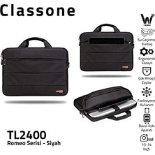 Mabelme Romeo Serisi TL2400 13-14 Inch Uyumlu Su Geçirmez Kumaş, Notebook,laptop,el Çantası-