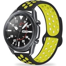 Mabelme - Gtr ile Uyumlu 47MM Kordon Spor Kordon Siyah Sarı